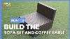 Goodhome Moorea Steel Grey 5 Seater Coffee Set- Garden Furniture 1059